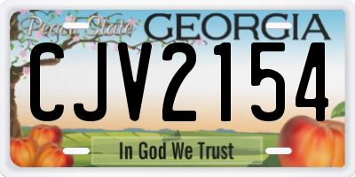GA license plate CJV2154
