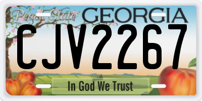 GA license plate CJV2267