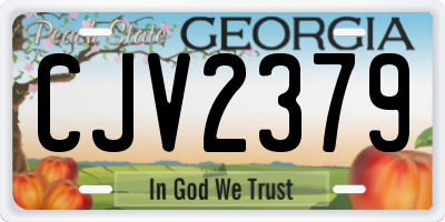 GA license plate CJV2379