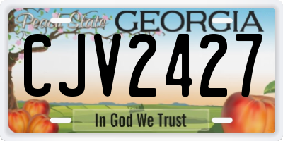 GA license plate CJV2427