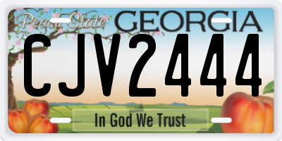 GA license plate CJV2444