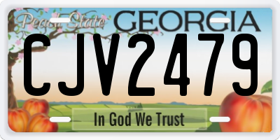 GA license plate CJV2479