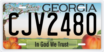 GA license plate CJV2480