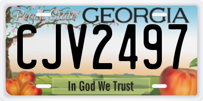 GA license plate CJV2497