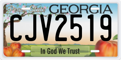 GA license plate CJV2519