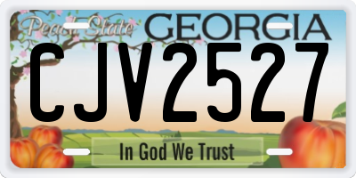GA license plate CJV2527