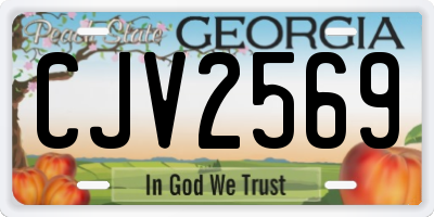 GA license plate CJV2569