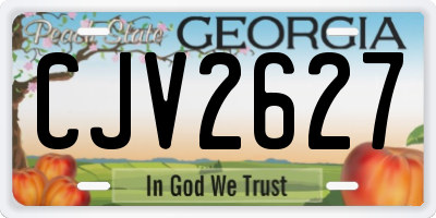 GA license plate CJV2627