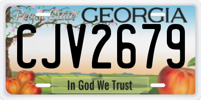 GA license plate CJV2679