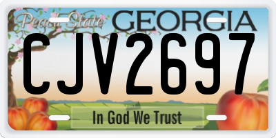 GA license plate CJV2697