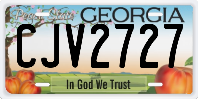 GA license plate CJV2727