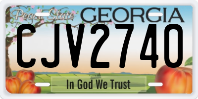 GA license plate CJV2740