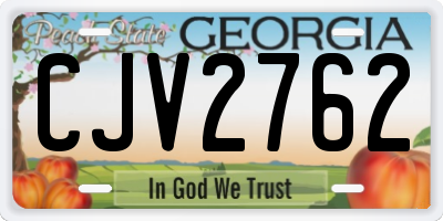 GA license plate CJV2762