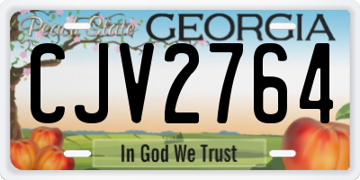 GA license plate CJV2764