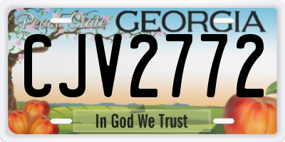 GA license plate CJV2772