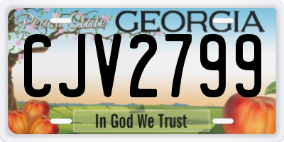 GA license plate CJV2799