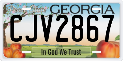 GA license plate CJV2867