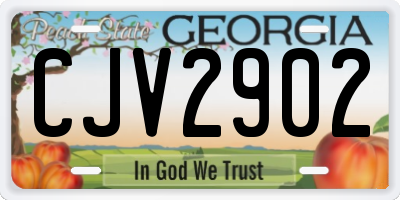 GA license plate CJV2902
