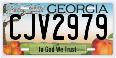 GA license plate CJV2979