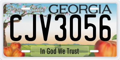 GA license plate CJV3056
