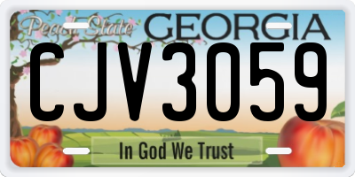 GA license plate CJV3059