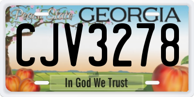 GA license plate CJV3278
