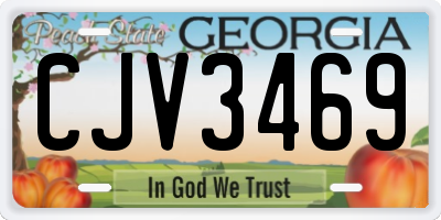 GA license plate CJV3469