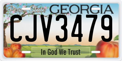 GA license plate CJV3479