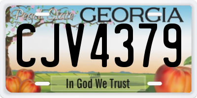 GA license plate CJV4379