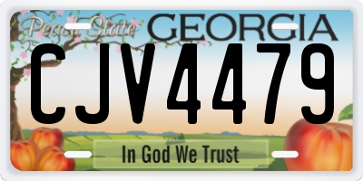 GA license plate CJV4479