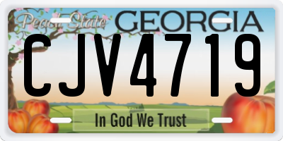 GA license plate CJV4719