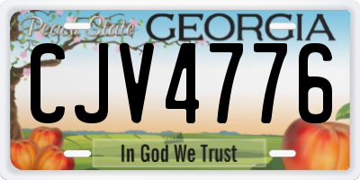 GA license plate CJV4776