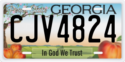 GA license plate CJV4824