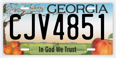 GA license plate CJV4851