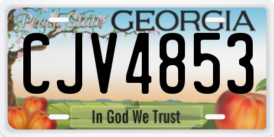 GA license plate CJV4853
