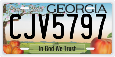 GA license plate CJV5797