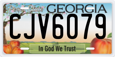GA license plate CJV6079
