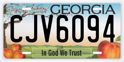 GA license plate CJV6094