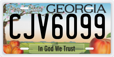 GA license plate CJV6099
