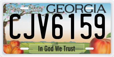 GA license plate CJV6159