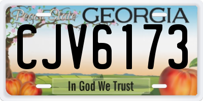 GA license plate CJV6173