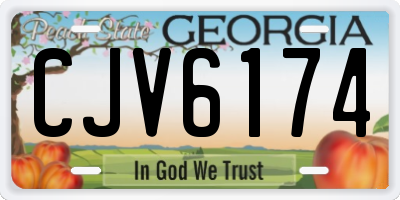 GA license plate CJV6174