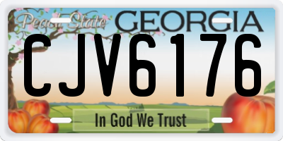 GA license plate CJV6176
