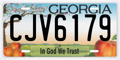 GA license plate CJV6179