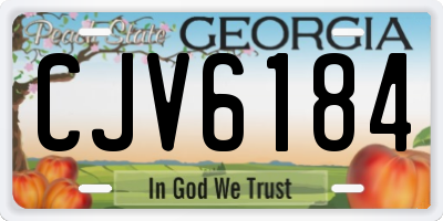 GA license plate CJV6184