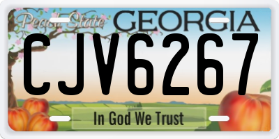 GA license plate CJV6267