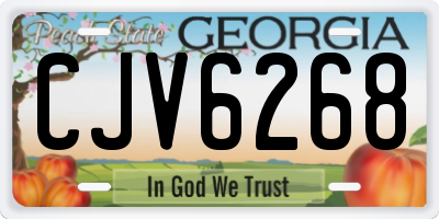 GA license plate CJV6268