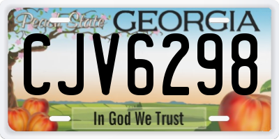 GA license plate CJV6298