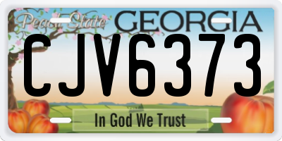 GA license plate CJV6373