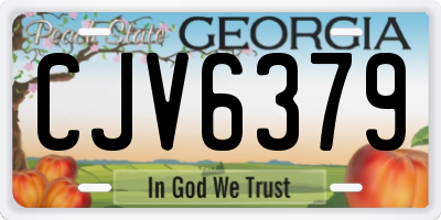 GA license plate CJV6379